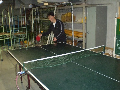 卓球にハマる横山勝司初段